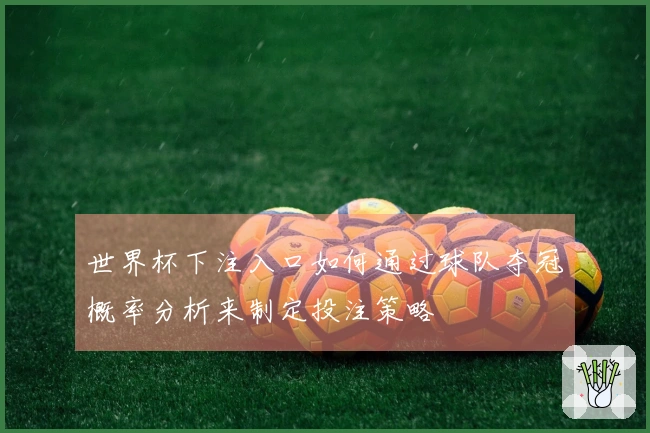 世界杯下注入口如何通过球队夺冠概率分析来制定投注策略